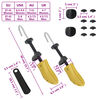 vidaXL Shoe Stretchers with Shoe Horn Yellow EU 37-41 Plastic