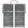 vidaXL TV Cabinets with LED Lights 2 pcs Concrete Grey 40.5x30x90 cm