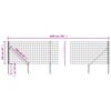 vidaXL Wire Mesh Fence with Spike Anchors Anthracite 1x10 m