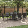vidaXL Garden Dining Set 9 pcs Black Steel