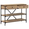 vidaXL Console Table with Drawer Brown 100 x 34.5 x 75 cm Wood