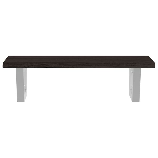 vidaXL Basin Shelf Wall Mounted Steel and Solid Wood Oak