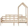 vidaXL Day Bed with Roof without Mattress 90x190 cm Single Solid Wood