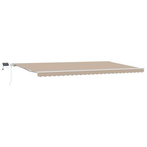 vidaXL Retractable Awning Beige 600 x 350 cm Fabric and Aluminium