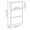 vidaXL Shoe Cabinet 3-Layer Mirror Oak 63x17x102.5 cm
