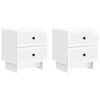 vidaXL Bedside Cabinet 2 pcs High Gloss White 43 x 34.5 x 47.5 cm