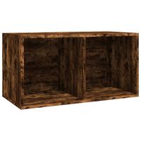 vidaXL Vinyl Storage Box Smoked Oak 71x34x36 cm Engineered Wood