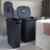 Curver Laundry Basket Set with Lid Style 2x40L Anthracite
