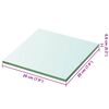 vidaXL Shelves 2 pcs Panel Glass Clear 20x20 cm