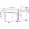 vidaXL High Sleeper Bed without Mattress White 90x200 cm Solid Wood Pine