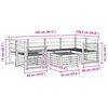 vidaXL Sofa Sets 7 pcs Natural Solid Acacia Wood