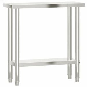 vidaXL Kitchen Work Table 82,5x30x85 cm Stainless Steel