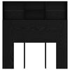 vidaXL Headboard Cabinet Black Oak 100 x 19 x 103.5 cm Engineered Wood