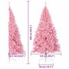 vidaXL Artificial Pre-lit Christmas Tree with 300 LEDs Pink 240 cm PVC