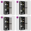 vidaXL Outdoor Storage Cabinet Grey and Black 65x37x165 cm PP