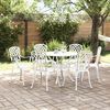 vidaXL Garden Dining Set 7 pcs White Aluminium