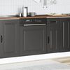 vidaXL Dishwasher Panel&nbsp;Kalmar&nbsp;Black 60x1.5x67 cm Engineered Wood