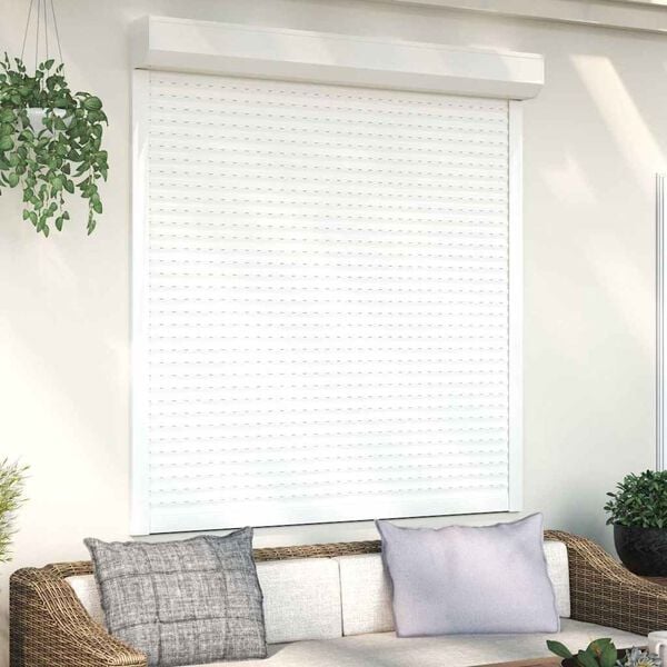 vidaXL Roller Shutter Aluminium 140x150 cm White