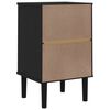 vidaXL Bedside Cabinet SENJA Rattan Look Black 40x35x65 cm Solid Wood Pine