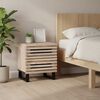 vidaXL Bedside Cabinet 40x33x46 cm Solid Wood Bleached Mango