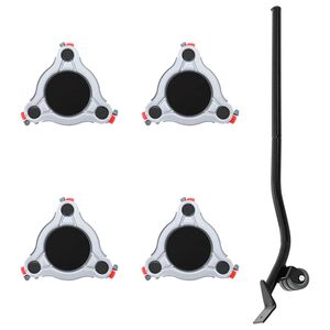 vidaXL Furniture Rollers 4 pcs with Lifter 14.5x13.5x4 cm Steel 400 kg