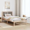 vidaXL Bed Frame with Upholstered Headboard Taupe 90 x 190 cm
