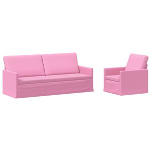 vidaXL Sofa Set 2 pcs Pink Fabric