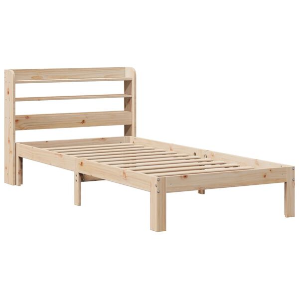 vidaXL Bed Frame with Headboard without Mattress 90x190 cm Single