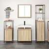 vidaXL Bathroom Furniture Set with Shelf 3 pcs Sonoma Oak and Black