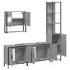vidaXL 4 Piece Bathroom Furniture Set Grey Sonoma Engineered Wood