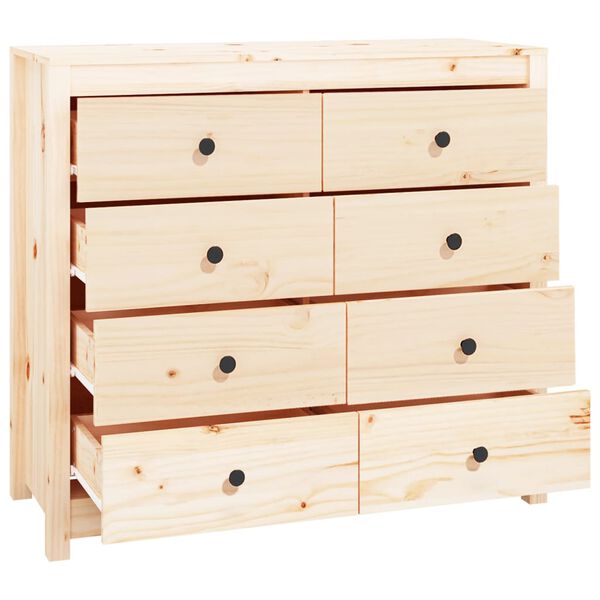 vidaXL Side Cabinet 100x40x90 cm Solid Wood Pine