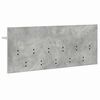 vidaXL Wall-Mounted Coat Rack with Shelf Concrete grey Engineered wood