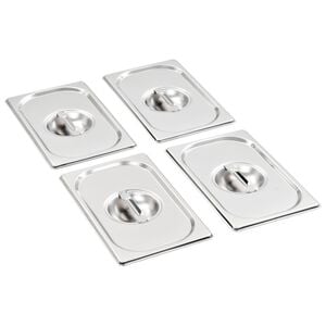 Lids for GN 1/4 Pan 4 pcs Stainless Steel