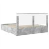 vidaXL Bed Frame Concrete Grey 180 x 200 cm Engineered Wood