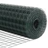 vidaXL Fence with Post Green 0.8 x 25 m Steel and PVC
