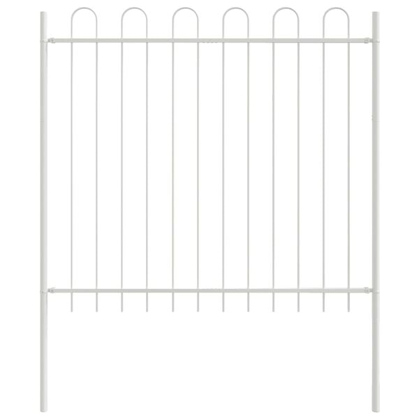 vidaXL Garden Fence 2 pcs White 3.4 x 1 m Powder-coated Steel