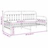 vidaXL Daybed Frame White 107 x 203 cm Powder-Coated Steel