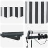 vidaXL Automatic Retractable Awning with LEDs Anthracite&White 600x300 cm
