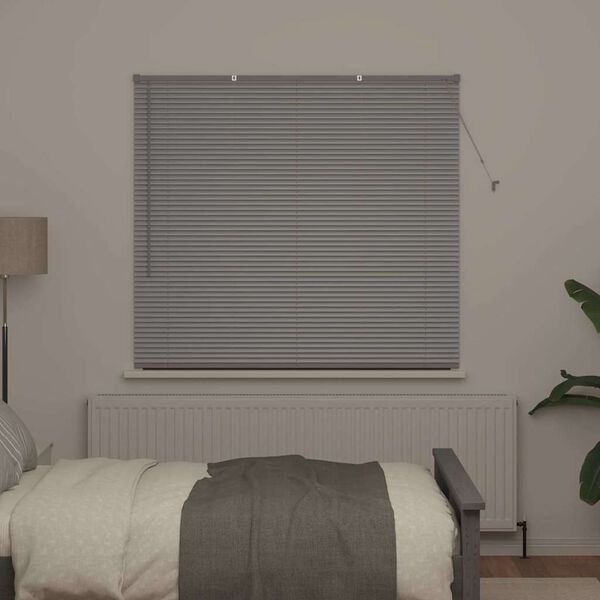 vidaXL Venetian Blinds Height Adjustable Silver 130 x 150 cm Aluminium