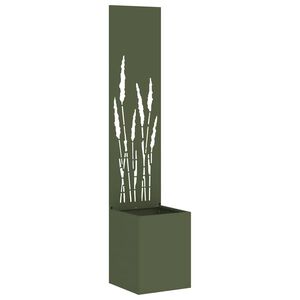 vidaXL Garden Privacy Screen Olive green 32 x 150 cm Cold-rolled steel