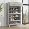 vidaXL Shoe Cabinet Grey Sonoma 60x35x105 cm Engineered Wood