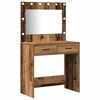 vidaXL Dressing Table 3 pcs Brown 40 x 41 x 135 cm Engineered wood