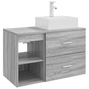 vidaXL Bathroom Furniture Set 2 pcs Grey Sonoma Engineered Wood