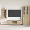 vidaXL TV Cabinet Set with Drawer FLORIN Sonoma Oak Engineered Wood