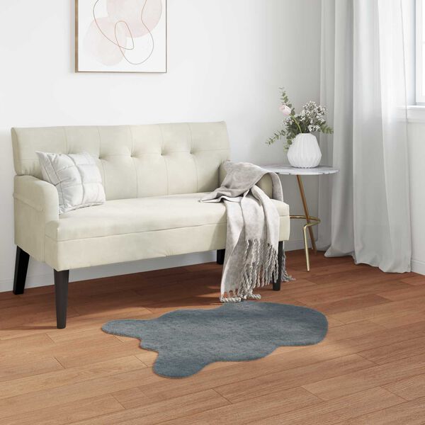 vidaXL Faux Rabbit Fur Rug Olite Anthracite 80 x 120 cm Polyester