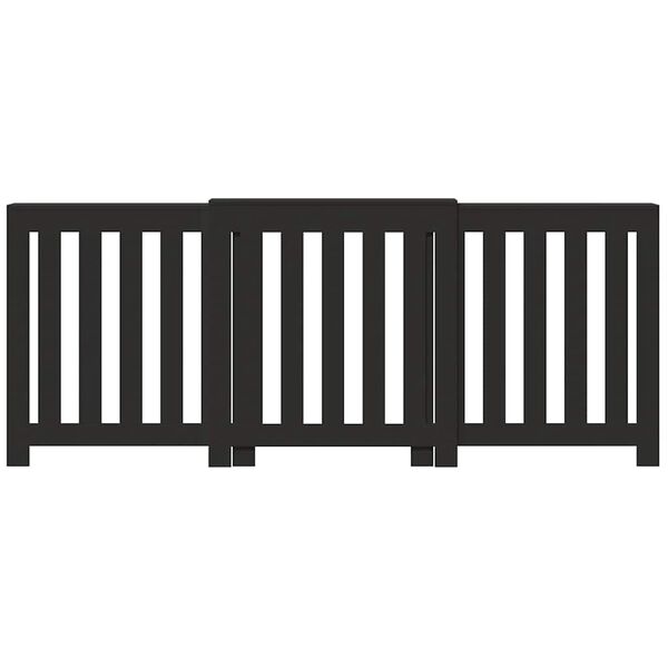 vidaXL Radiator Cover Black 205x21.5x83.5 cm Engineered Wood