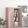 vidaXL Storage Cabinet 2 pcs Pink 90 x 40 x 140 cm Steel