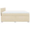 vidaXL Box Spring Bed with Mattress Cream 180x200 cm Fabric