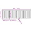 vidaXL Dog Gate with Door Foldable 4 Panels Brown 320 cm Poplar Wood