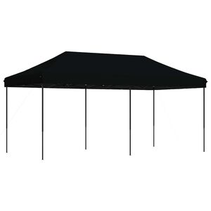 vidaXL Party Tent Folding Black 292 x 580 x 315 cm Oxford Fabric